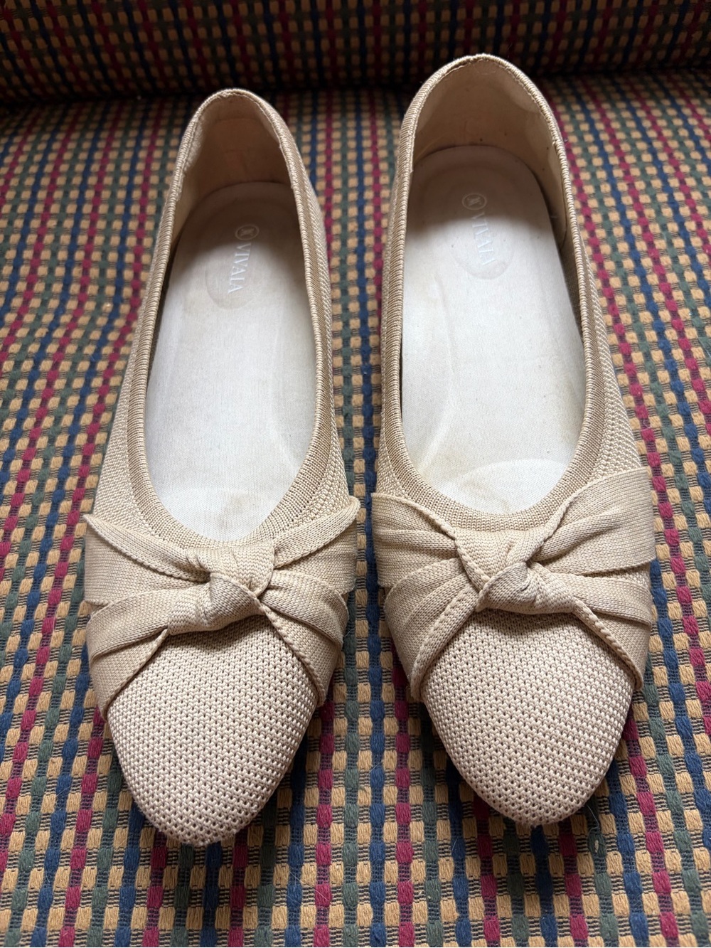 VIVAIA Bibi Almond-Toe Knotted Flats